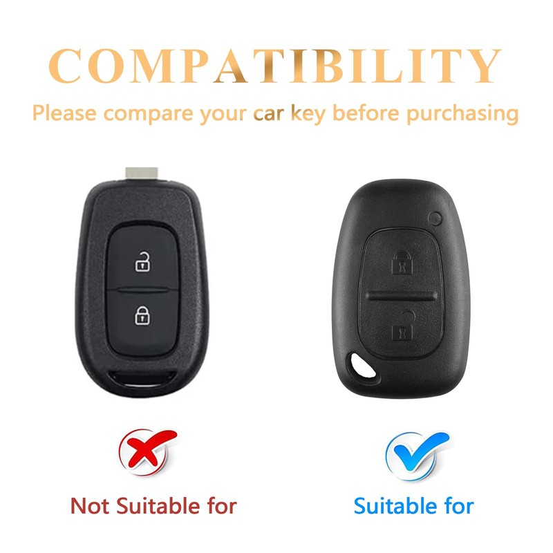 OFFCURVE Car Key Cover Case Compatible with Renault Trafic Master