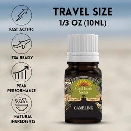 Soul Sticks 10ml Herbal Spell Oil | 100% Pure Therapeutic Grade | Rid Yourself of Negative Energy | Undiluted Natural Oil for Diffuser, Humidifier, Relaxation, & Meditation - Gambling
