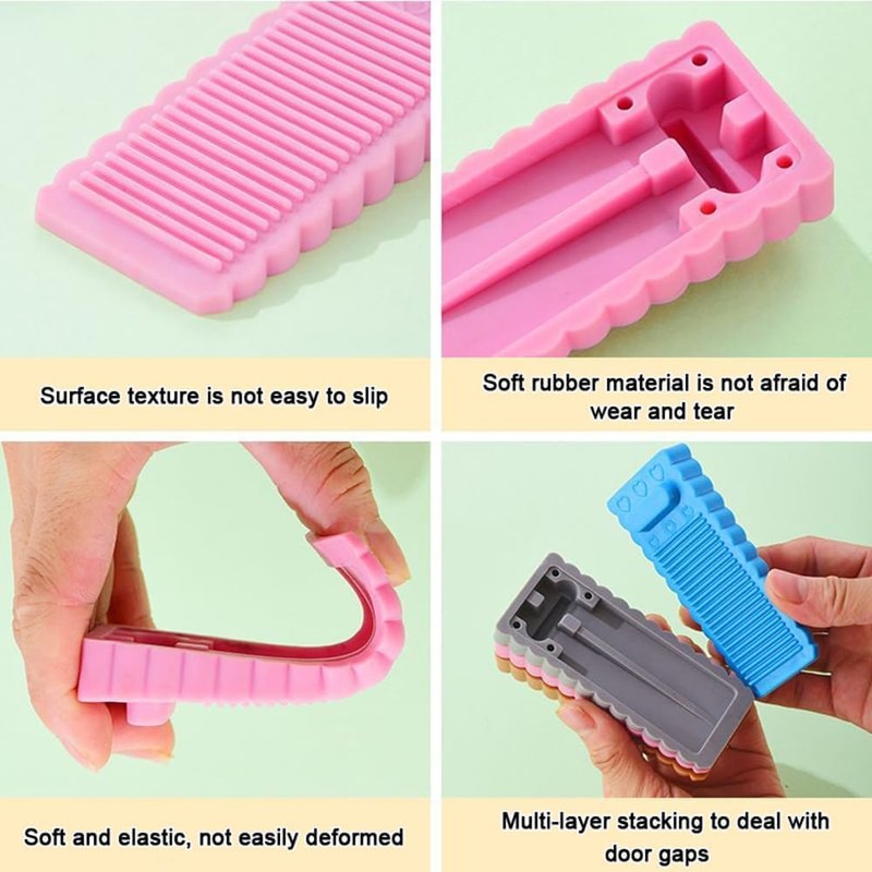 8PCS Rubber Door Stoppers, Gewaha Heavy Duty Rubber Door Wedge
