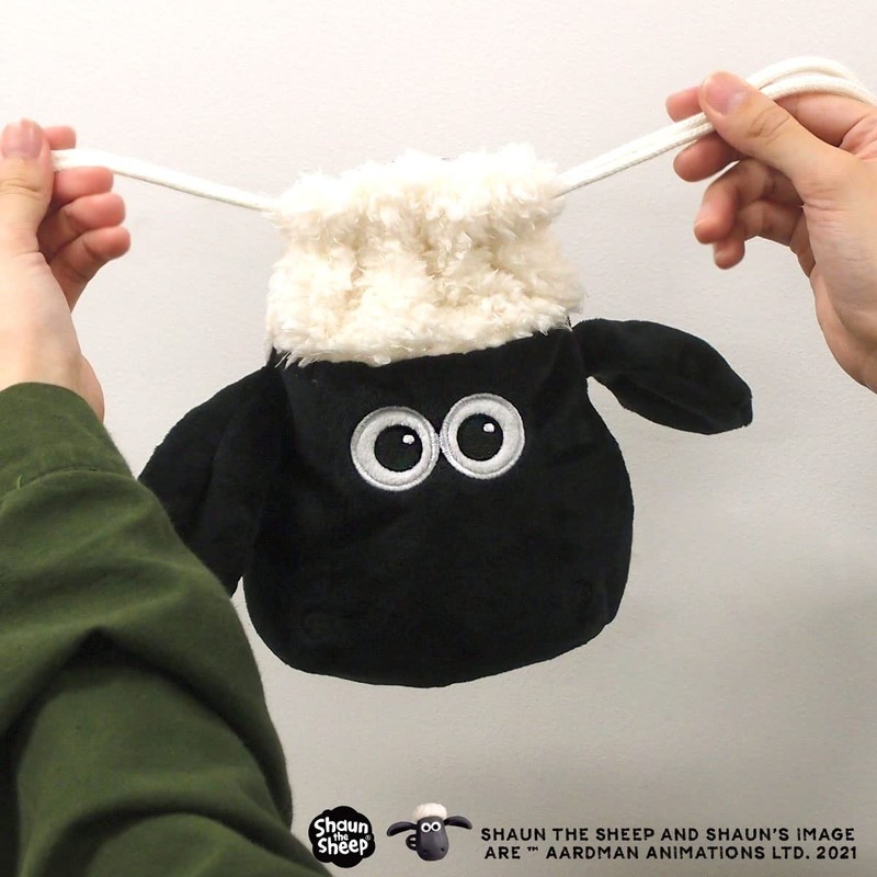 NICI 3090938 Shaun the Sheep Figure Face Pouch, Goods, Anime,