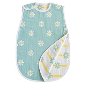 Libaby Sleeper, Gauze, 100% Cotton, Baby, Newborn, 6-Layer Gauze, Baby, Kids, Spring, Summer, Autumn, Winter, All Seasons, Prevents Sleeping Cold, Night Sweating, Absorbent, Children, Sleeveless, D