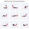 Small Hard Massage Ball 2 Pack. Lacrosse Ball Size Fascia