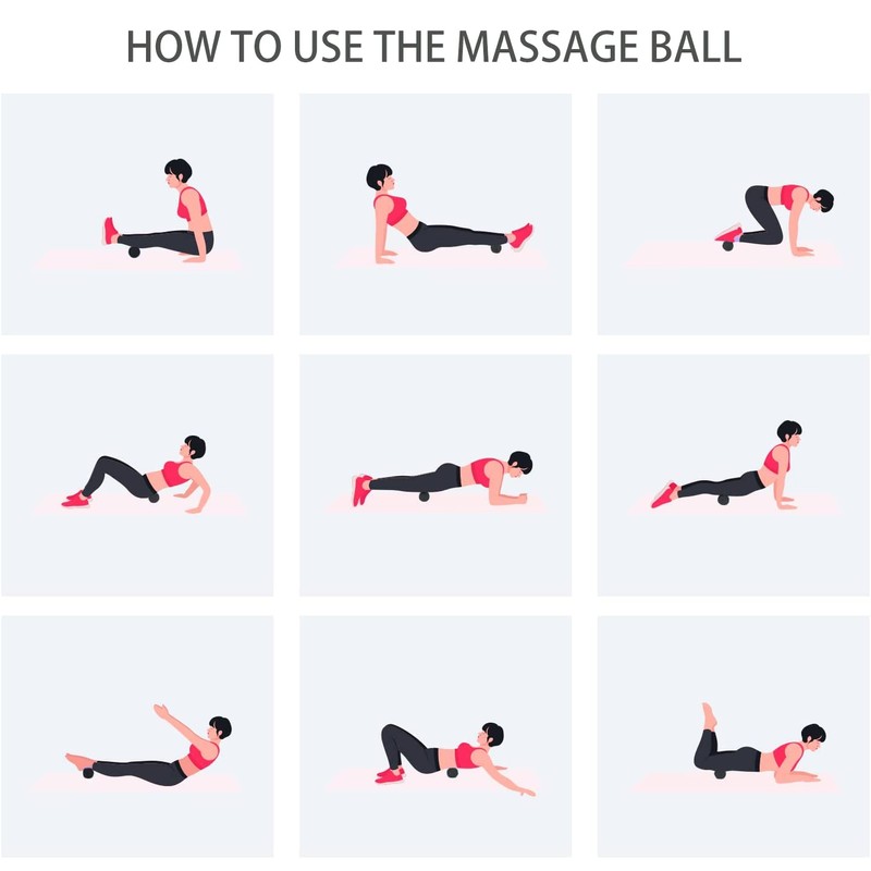 Small Hard Massage Ball 2 Pack. Lacrosse Ball Size Fascia