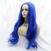Angle Lucky Blue lace Front Wig Long Wavy Dark Blue