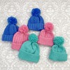 Knitting Pattern for 3 Pompom Baby Hats, 2 Sizes, Baby