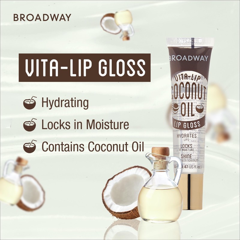 Ruby Kisses Broadway Vita-Lip Clear Lip Gloss (Coconut Oil 6