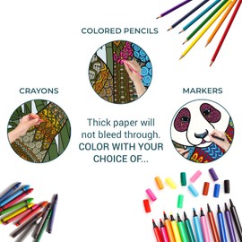 Dekali Designs Panda Coloring Poster - 35 x 52 Inch Giant Coloring Poster for Adults & Kids