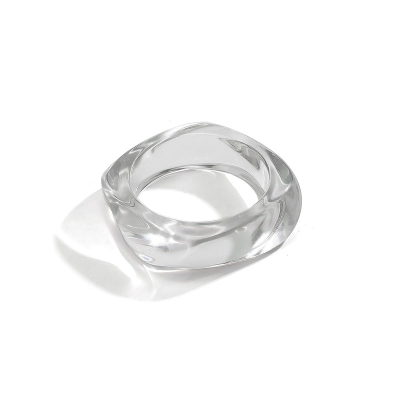 GIGB PBDK Chunky Transparent Acrylic Bracelet for Women Large Irregular