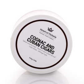 Henri et Victoria Shaving Soap For Men | Cognac and Cuban Cigars Fragrance | Smooth Shave, Lathers Up Nicely, Long-Lasting Scent | Triple Milled Soap, Canadian Made by Skilled Artisan 114 g (4 oz)