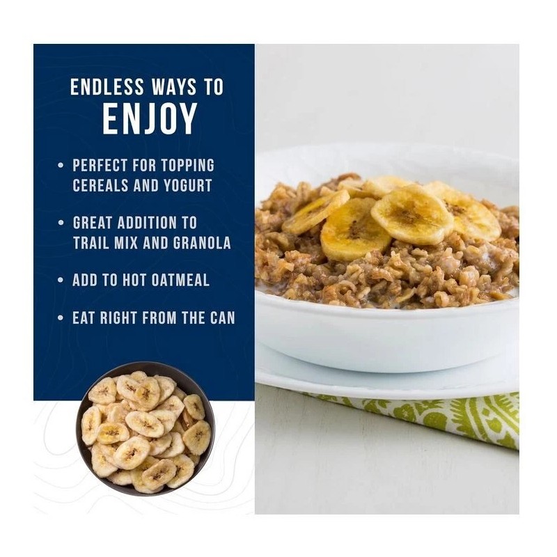 Augason Farms Sweetened Banana Chips Can, Emergency Food Supply, Everyday