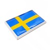 Perdecor Sweden Flag Sticker Emblem Swedish Decal Car Chrome Flags,