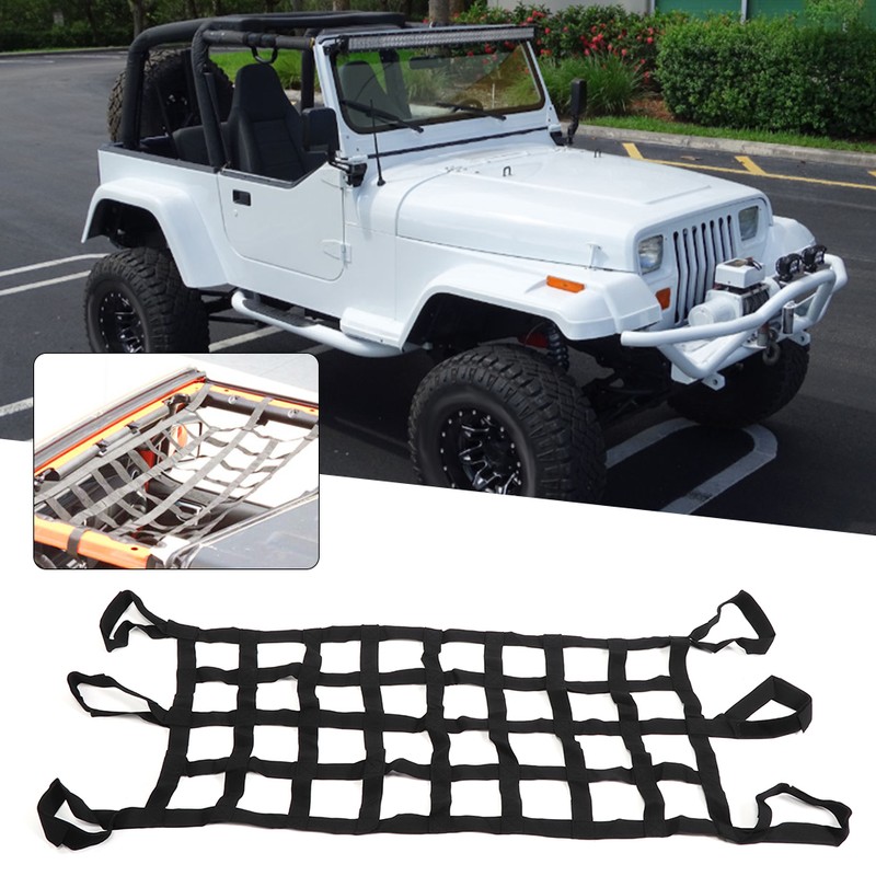 Multifunction Car Roof Net Soft Hammock Tailgate Cargos Mesh Fits