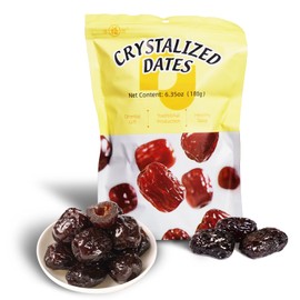 FU PAI E JIAO Jujube Pitted, Organic Dried Chinese Jujube Individually Non-GMO, Dates Honey Preserved Fruit No Additives, Candied Fruit Sweet Caramel Flavor Chewy Texture No Pits