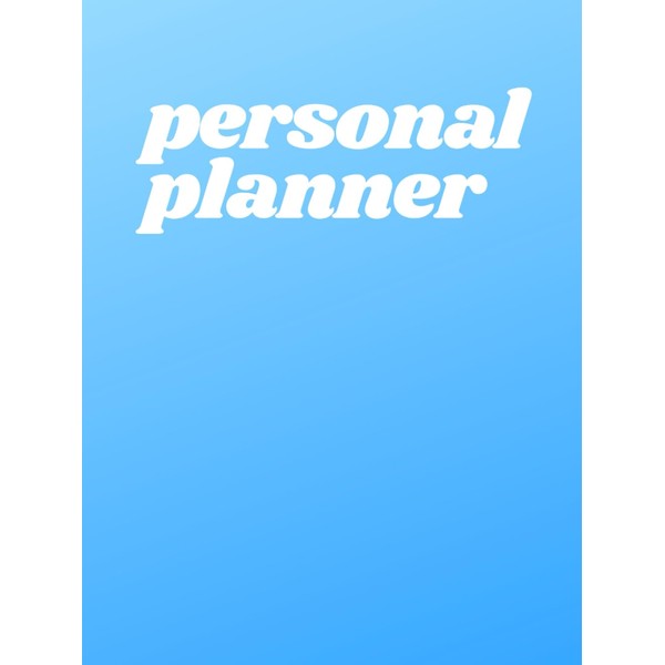 Blue Undated Personal Planner (86 Pages - 43 Sheets, 8.25