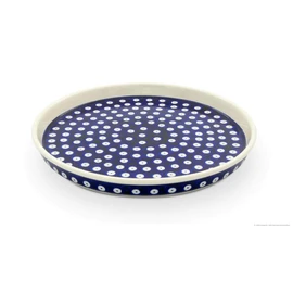 Bunzlauer Keramik Plate Flat with 2.5 cm Rim, Diameter 24.5 cm, Decor 42