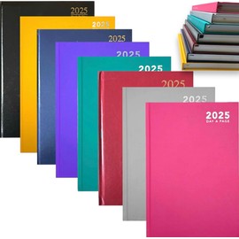 2025 Diary A4 / A5 / A6 Diary Page A Day Desk And Week To View Diary Pastel Colour Diaries Organiser For Student, Teacher, Home, Office, Business Year Planner (Green, A5 Week To View)