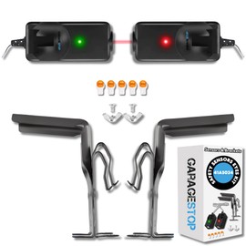 Garage Stop 41A5034 Safety Sensors Eyes & Brackets Kit, Compatible with Craftsman Liftmaster Sears Chamberlain Garage Door Openers After 1997, Garage Door Sensor Replacement Kit (One)