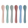 6 Stück Silikon-Baby-Löffel, Silikon Baby Löffel zum Füttern, Erste Stufe