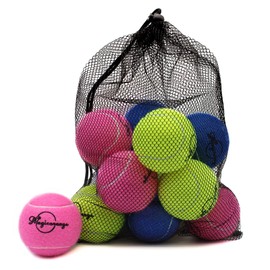 Magicorange Tennis Balls, 12 Pack Advanced Training Tennis Balls Practice Balls, Come with Mesh Bag for Easy Transport, Good for Beginner Training Ball Pet Playing Ball