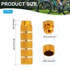 PATIKIL Aluminum Alloy Stripe Bike Pegs Fit 3/8 inch Axles,
