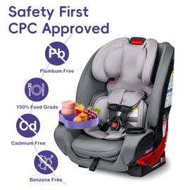 SSPONT [2 Packs] Kids Car Seat Tray, Travel Tray with Cup Holder for Toddler, Kids Car Seat Food Snack Tray for Road Trip, Stroller snack tray travel must haves - Purple