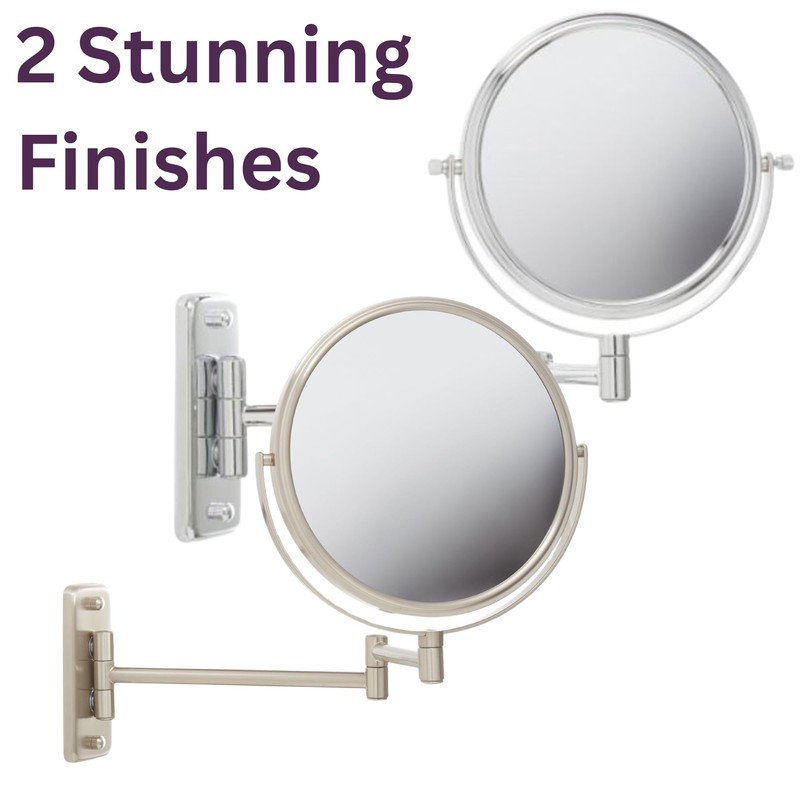 JERDON 8-Inch Two-Sided Swivel Wall Mount Mirror - Makeup Mirror