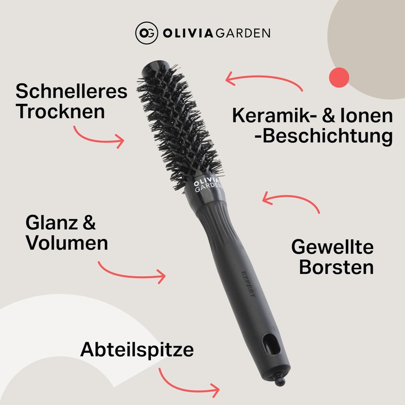 Olivia Garden Expert Blowout Shine - Black - 20 -