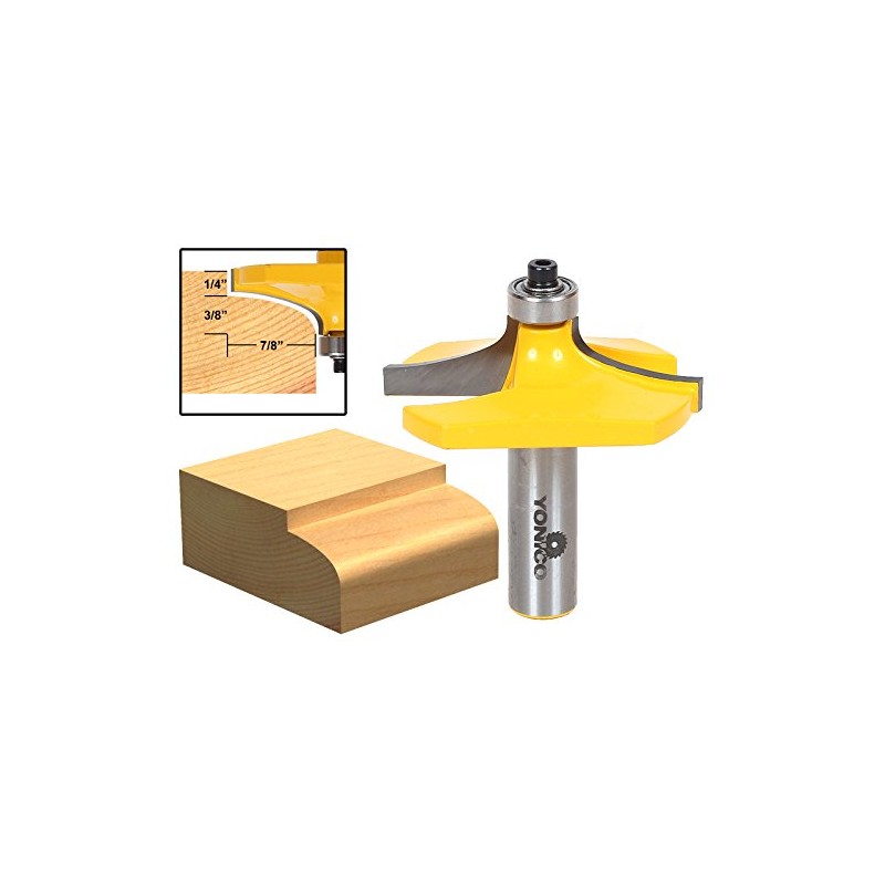 YONICO Table Edge Thumbnail and Handrail Router Bits 2-1/4-Inch Diameter