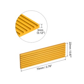 sourcing map 1 Pack M.2 2280 Nvme SSD Heatsink Cooler with Thermal Pad Alloy Aluminum Heat Sink Cooling Sink for PC Laptop, 70x22x3mm, Gold
