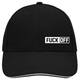 Huuraa Cap Hat Off Lettering Gift Off Gift Idea, Black/Light Grey, Unit size