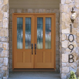 5" Stainless Steel Floating House Number, Metal Modern House Numbers, Mailbox Decor Number with Nail Kit, Coated Black, 911 Visibility Signage (B)