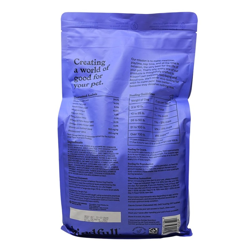 Kindfull Chicken and Salmon Dry Dog Food, 5 Pound Bag