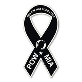 Magnet America POW*MIA Ribbon Magnet is 8" x 3.875" Made for Vehicles and Refrigerators