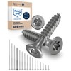Torx Screws, Stainless Steel Screws 5x80, V2A Stainless Steel, Rustproof,