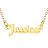 U7 Jessica Name Necklace for Women Girls Initial Pendant 18K