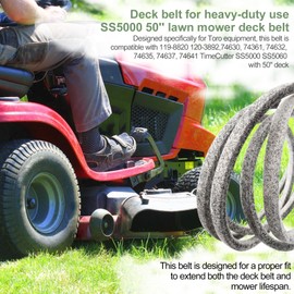 Toro TimeCutter 50 inch Deck Belt 119-8820 120-3892 SS5000 SS5060 54'' 74630 74361 74632 74635 74637 74638 74641 74387 74395 1/2'' x 141'' Lawn Mower Belt