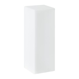 Yoenecea Replacement Glass Lamp Shade, 1 Pack Square Lampshade with Opening Bottom, Frosted Glass Lamp Shade Replacement for Outdoor Wall Light, Outdoor Post light (White, 13.19''H, 1 pc)