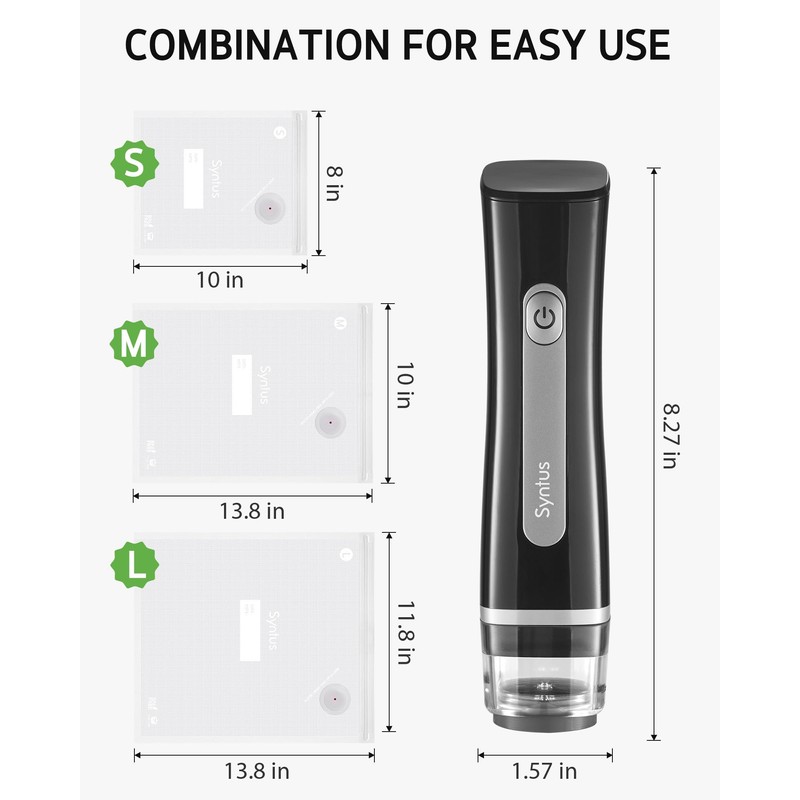 Syntus Vacuum Sealer Bags for Food, Food Storage Bags for