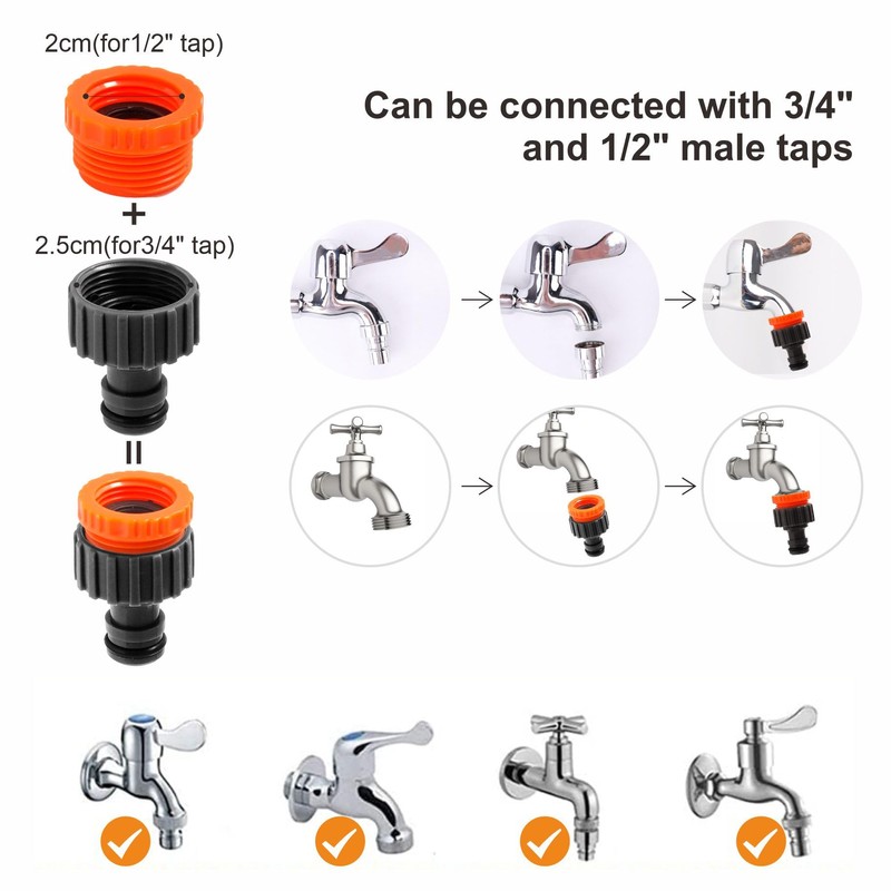 Garden Hose Connection Kit - 1.5M Short Hose Pipe with