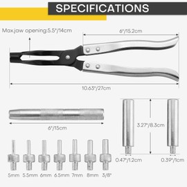 Acymner 11PCS Valve Stem Seal Remover and Installer Tool Kit | Pliers, Drive Handle, Sockets, Adapters - Car Engine Repair and Maintenance