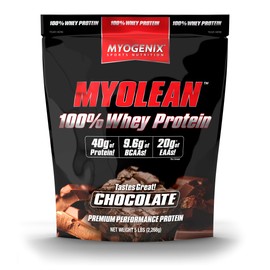 Myogenix Myolean – 100% Whey Protein Powder – 40g Protein per Serving – Low Carb – Ideal for Smoothies, Meal Replacement Shakes, Pre Workout & Post Workout Shakes – Chocolate (5lbs)