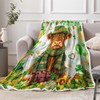 St. Patrick's Day Blankets for Kids, Funny Highland Cow Throw