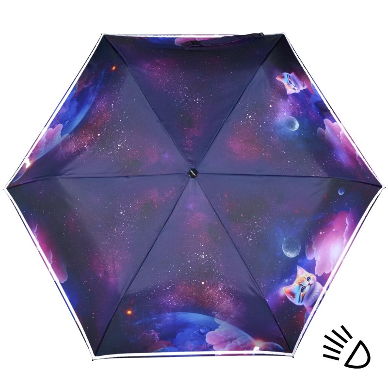 Knirps children's compact umbrella with reflective trim.