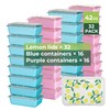 32 Pack 42 oz Meal Prep Containers, Reusable Plastic Food