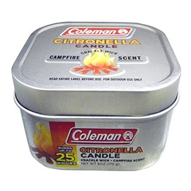 Coleman Scented Outdoor Citronella Candle with Wooden Crackle Wick - 6 oz