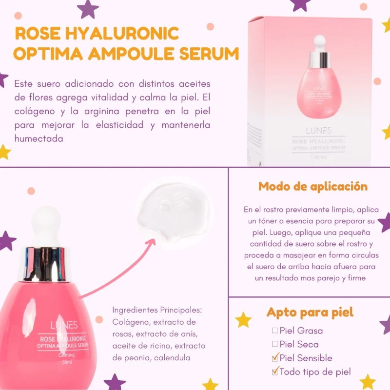 Suero Lunes K-beauty De Ácido Hialurónico Ampule Serum