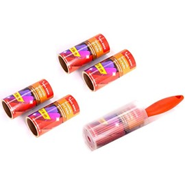 Lint roller 1 rod with 5 rolls. Total 150 sheets. For all textiles and surfaces.