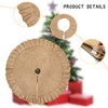 Christmas Tree Skirt Linen Burlap Tree Skirt with Ruffled Border