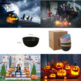 9 Pack Wheat Straw Bowls Reusable Salad Bowls,Durable & Lightweight, Perfect for Home, Parties, Camping, and Outdoor Use Dishwasher Safe (Multicolor)