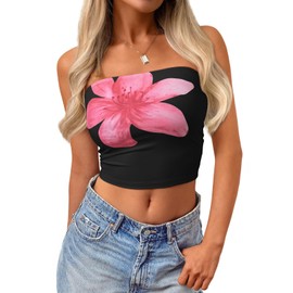 Trendy Queen Womens Tube Tops Going Out Summer Y2k Cheetah Print Top Sleeveless Strapless Cute Teens 2025 Corset Black XS